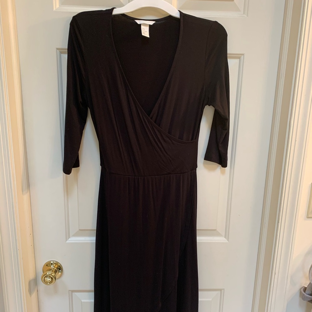 Black wrap dress